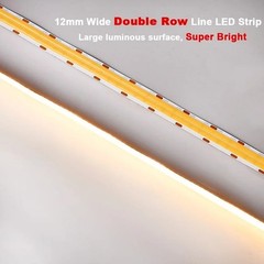 Super Bright Double Line Dimmable COB Strip 600LED/m 24W/m 24V For Room Decor