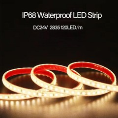 IP68 Waterproof LED Strip Light 2835 DC 24V Underwater Outdoor Flexible LED Tape