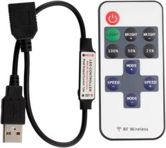 11 Keys LED Strip Controller Mini Dimmer RF Remote 5V USB Interface…