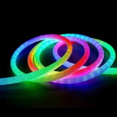 5V 6.56ft WS2811 USB RGB Neon LED Light Strip Home Decor 360 Round Reticulate