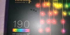 Twinkly Icicle Lights 190 Multicolor RGB LED App-Controlled Holiday Lights Open