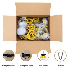 50-200ft Construction String Lights Industrial Grade Work Light IP65 Waterproof