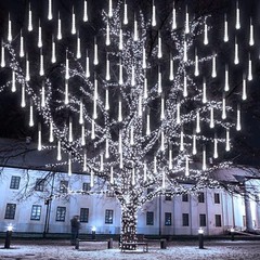 Meteor Shower Lights Rain Drop Snowfall Icicle String Lights for Xmas Tree