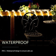 33FT 360 LED Rope Lights Outdoor Waterproof, Connectable and Flexible Clear T…