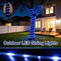 Solar LED Rope Lights Outdoor Waterproof Solar Powered String Lights Garden Pati