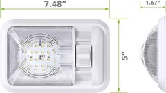 Leisure LED 5 Pack 12V Led RV Ceiling Dome Light RV Interior Lighting for Traile