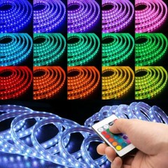 SMD 5050 LED Flexible Dimming Indoor/Outdoor Light Strip ETL Certified 16 Colors