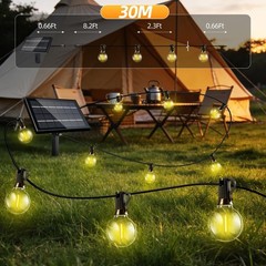 100 FT Guirnalda Cadena Tira De Bombillas Luces LED Para Exterior Patio Jardin