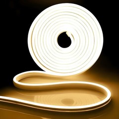 Super Bright 12V LED Neon Rope Light, 16.4ft, multicolor 3000K, IP65 Waterproof