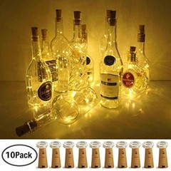 10 Pack Wine Bottle Lights with Cork 20 LEDs 6.6 Ft Fairy String Lights Battery