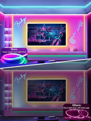 50FT RGB Neon Rope Lights, Outdoor Led Strip Lights Waterproof IP67 with Remote