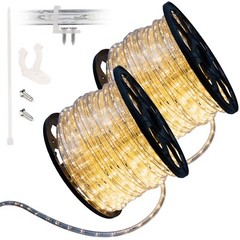 Assorted Size 1/2″ Thick Warm White LED Rope Lighting Outdoor Christmas Tree