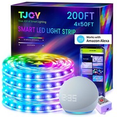 TJOY 200ft Smart Led Strip Lights for Bedroom, Alexa Led Light Strip,2835 RGB…