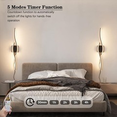Daunton Plug In Wall Sconces Set Of 2 Modern Plug In Sconce Remote Dimmable Led