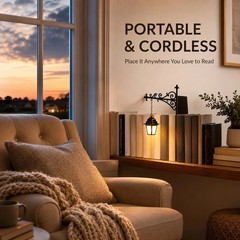 Mini Library Lantern Bookshelf Lamp Book Shelf Lighting Decor Night Light 2 PACK