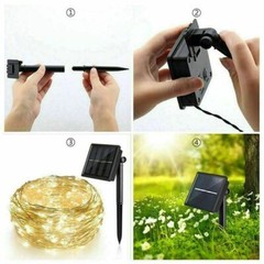 200LED 66ft Solar Fairy String Light Copper Wire Outdoor Waterproof Garden Decor