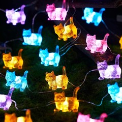 Cat Decor Indoor Fairy String Light 10 FT 30 LED Battery/USB Operated Kids
