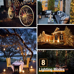 4 Pack Solar String Lights Outdoor – Total 132FT 320LED Solar Fairy Lights outsi