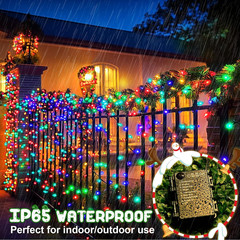 Battery Operated Christmas String Lights 100 LED 33ft, 2 Pack Timer