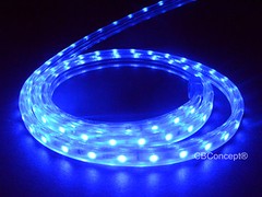 CBConcept®UL Listed,16.4 Feet,1800 Lumen,Blue,120 Volt Flat LED Strip Rope Light