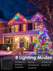 Solar Christmas Lights Outdoor 4 Pack 132FT 400LED String Lights Multicolor | Au