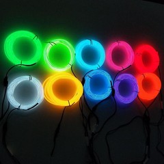 1M-5M Neon LED Light Glow EL Wire String Strip DIY Rope Tube Car Party Bar Decor