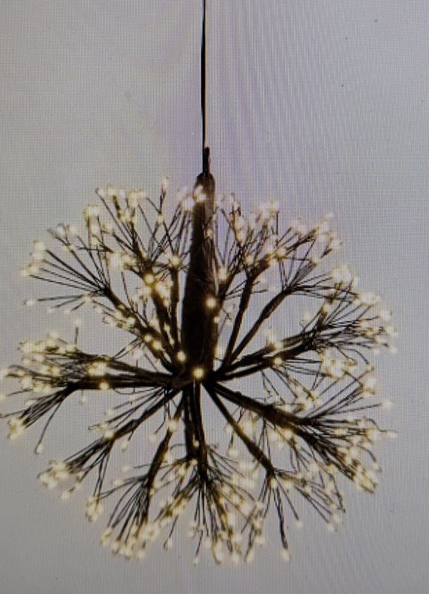 Pottery Barn Lit Twinkling Twig Orbit black 18″ OR $129 New in box
