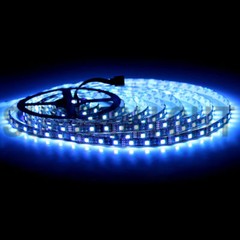 5M 5050 RGB LED Strip Light Waterproof Black PCB with Remote Adapter Full Kit