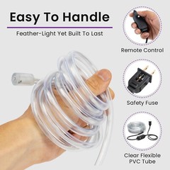 33ft LED Rope Light, 16 Dynamic Color-Changing Modes, 7 Primary Colors w/Control