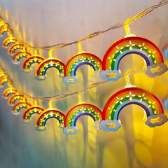 10 LED Rainbow String Lights for Kids Bedroom Battery Powered 5FT Children’S Roo