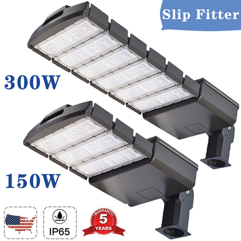150W 300W LED Parking Lot Pole Light Commercial Outdoor Shoebox Area Light 5000K