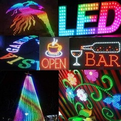 1000pcs 12V WS2811 RGB Full Color Pixels Digital Addressable LED String Lights