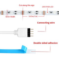 2835 120leds/m RGB led strip 5mm width Energy-Saving Flexible Strip Light DC12V