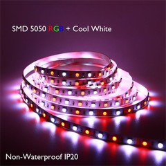 Bluetooth RGB+W 60M 50M 40M 30M 20M 10M RGBW LED Strip Light Waterproof 12V PSU