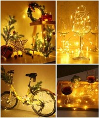50-100 leds String Lights LED Fairy Lights Battery Operated Copper Lights Remote
