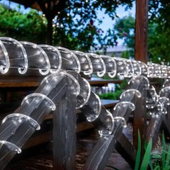 Solar-Powered String Lights Outdoor,Tube Lights for Garden, Patio & Pool Decor