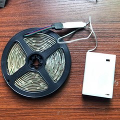 Battery Powered 5050 SMD RGB LED Strip Light Flexible Waterproof Remote Control