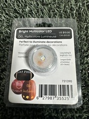 Bright Multicolor LED Small 2” Multicolor Light & Remote (#127)