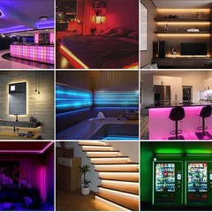 16FT 12V 24V COB LED Strip 10mm 8mm Flexible Tape DIY Bar Lights for Home House