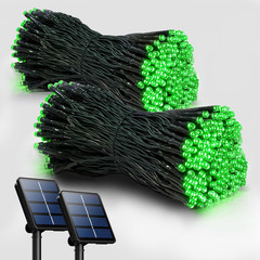 2 Pack Solar String Lights Outdoor Waterproof, 72FT 200 LED Solar String Lights