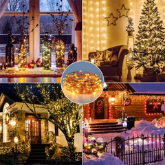 6PCS 20 LEDs Copper Wire String Fairy Lights Battery Operated Mini LED 6.6ft
