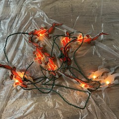 VTG 10pc Primal Lite Bunch A Lizards String Light Plastic Molded Covers 4″ Works