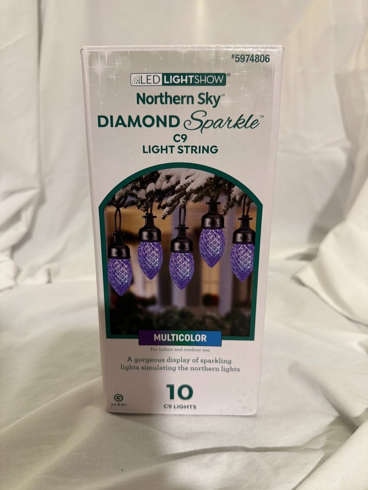 Northern Sky Diamond Sparkle C9 Light String Multicolor LED LightShow