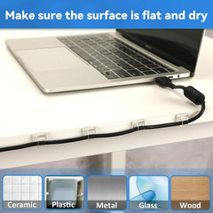 80 PCS Adhesive Cable Clips Christmas Clear Light Strip Mounting Clips Led Light