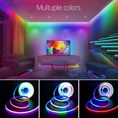 32.8ft RGBIC COB LED Strip Light Addressable WS2811 12V 24V LED Strip 720LEDS/M