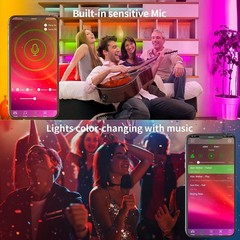 Modern 100ft LED Strip Lights with Bluetooth Control – Perfect for Home Decor