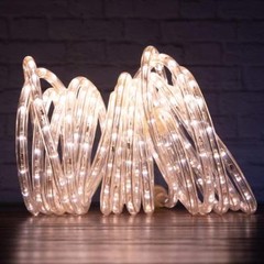 Warm White Rope Light 10 25 50 100 150 200 300FT Connectable Indoor Outdoor Xmas