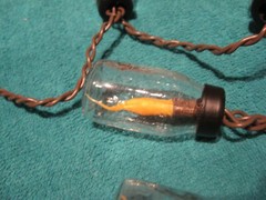 10 Clear Glass Mini Mason Jar Deco String Light Set Silicone Bulb Ornament Globe