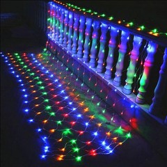 800 LED Fairy String Lights Home Net Curtain Mesh Christmas Party Wedding Decor