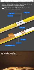 12V 24V RA90 Flexible High Bright Tape LED COB Strip 3mm 5mm 8mm 10mm Light Bar